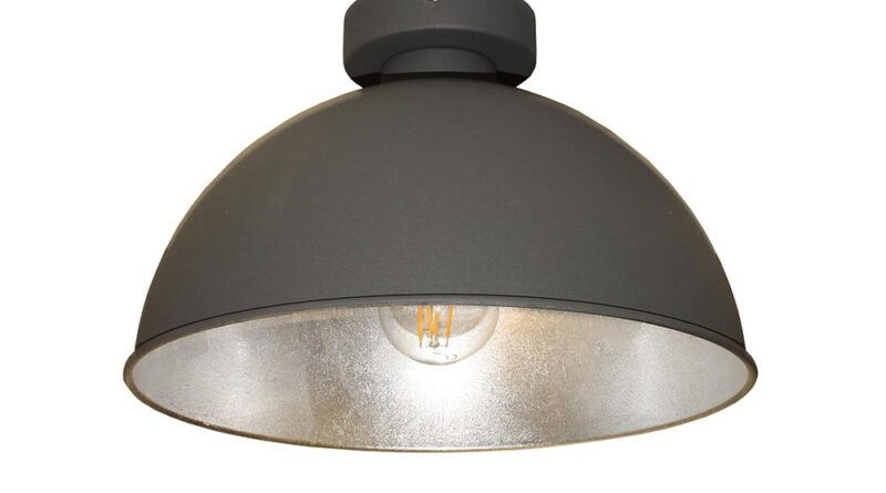 Foto Artdelight Plafondlamp Curve 31 cm grijs-zilver