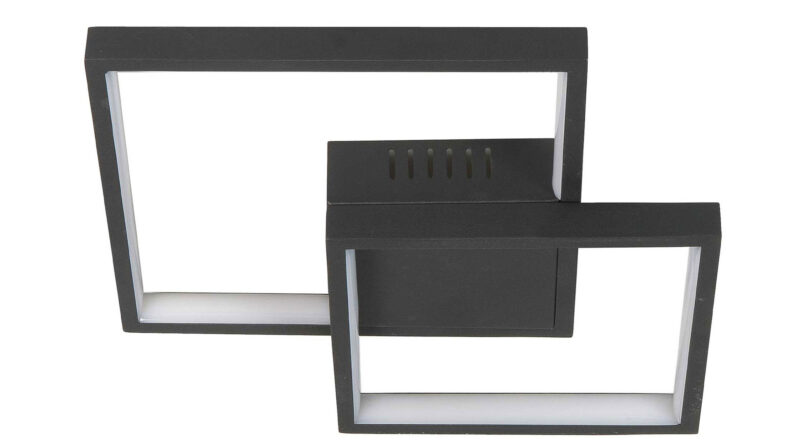Foto Highlight Plafondlamp Piazza vierkant B 32 cm zwart