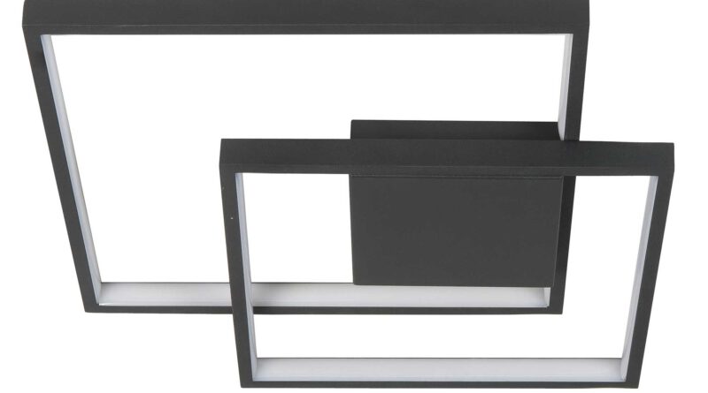 Foto Highlight Plafondlamp Piazza vierkant B 42 cm zwart