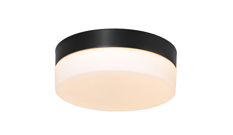 Foto Steinhauer Plafondlamp Ikaro 18 cm IP44 zwart
