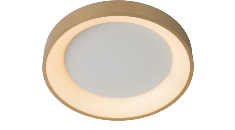 Foto Lucide VIDAL - Plafonniere - 28 cm - LED Dimb. - 1x20W 2700K - Mat Goud / Messing