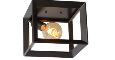 Foto Lucide THOR - Plafonniere - 1xE27 - Grijs ijzer