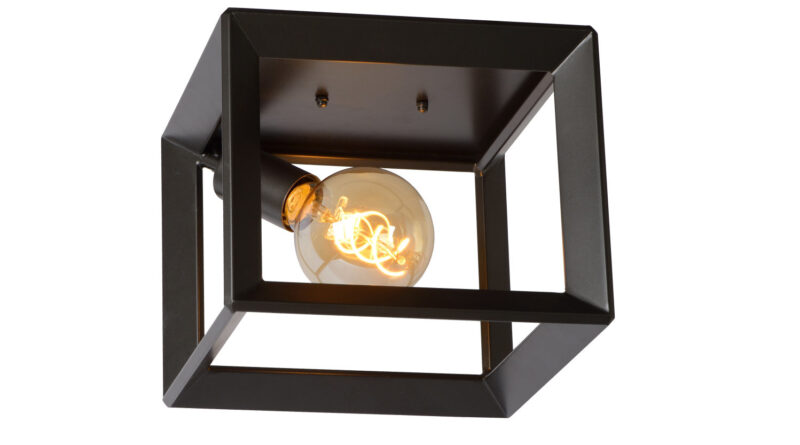 Foto Lucide THOR - Plafonniere - 1xE27 - Grijs ijzer