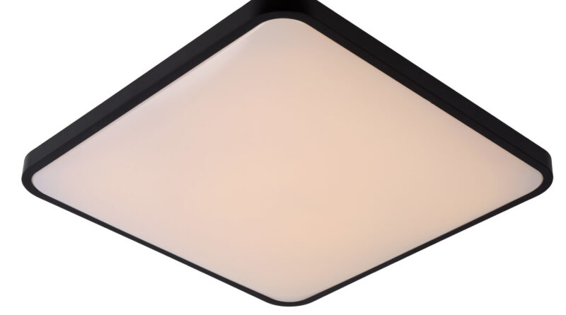 Foto Lucide POLARIS - Plafonniere - LED Dim to warm - 1x50W 2700K/4000K - Zwart