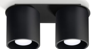Foto Sollux Plafondlamp Orbis 2 lichts zwart