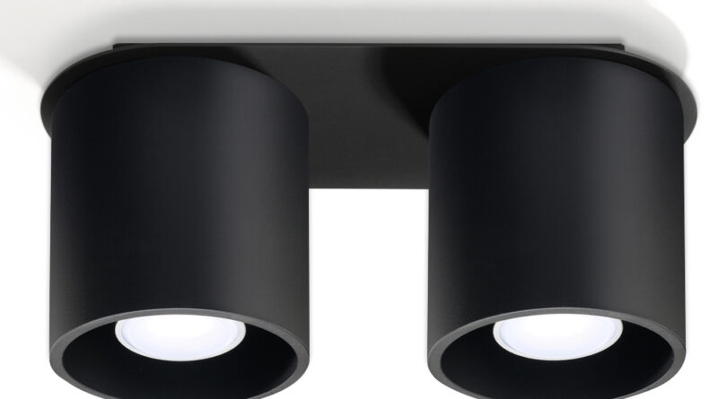 Foto Sollux Plafondlamp Orbis 2 lichts zwart