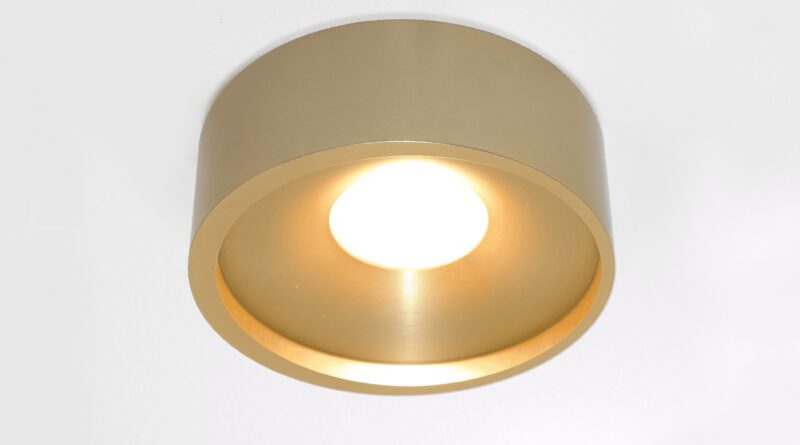 Foto Artdelight Plafondlamp Orlando 14 cm mat mat goud