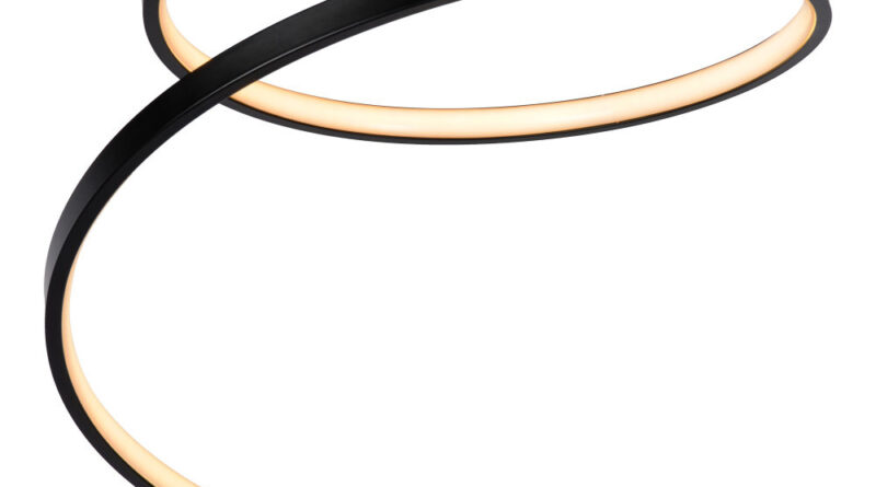 Foto Lucide MAXENCE - Plafonniere - 46 cm - LED Dimb. - 1x24W 3000K - 3 StepDim - Zwart