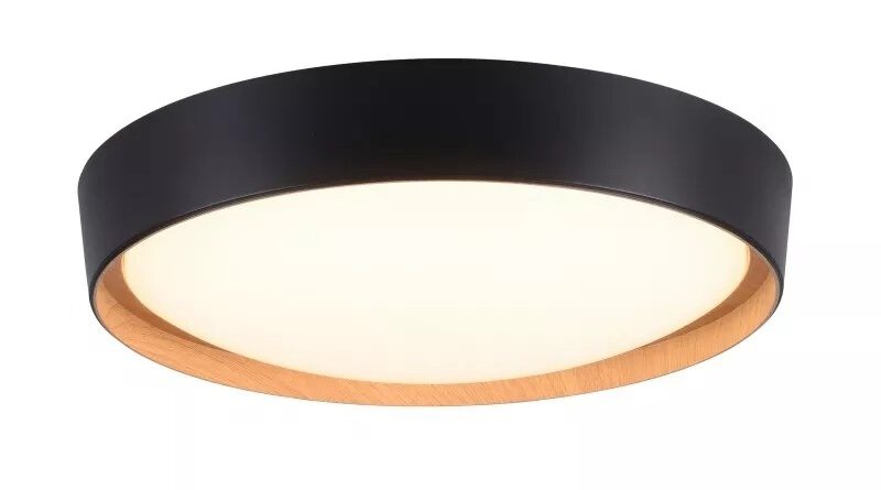 Foto Paul Neuhaus Plafondlamp Emilia 40 cm DIM hout zwart