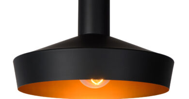 Foto Lucide CARDIFF - Plafonniere - 40 cm - 1xE27 - Zwart