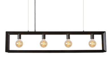 Foto Lucide THOR - Hanglamp - 4xE27 - Grijs ijzer