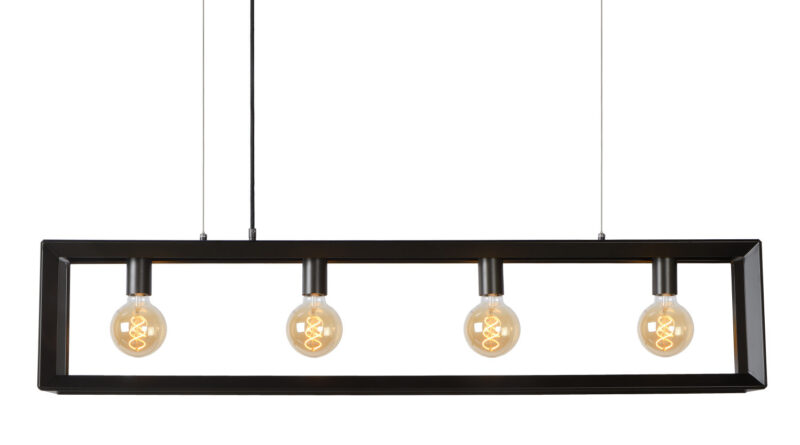 Foto Lucide THOR - Hanglamp - 4xE27 - Grijs ijzer