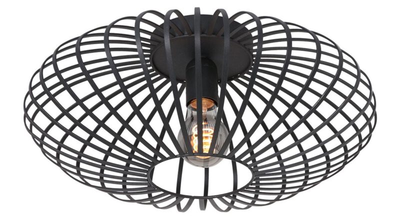 Foto Anne Light & home Plafondlamp Dunbar 40 cm zwart