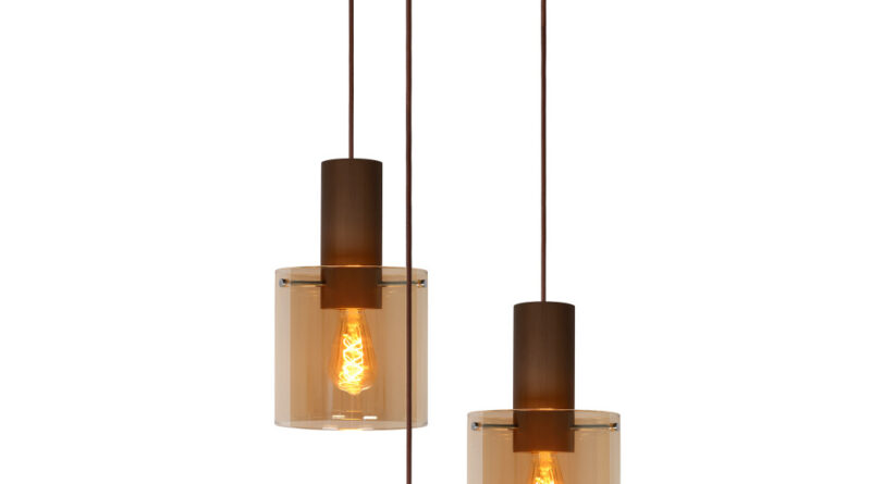 Foto Lucide TOLEDO - Hanglamp - 3xE27 - Amber