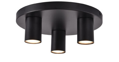 Foto Ylumen Plafondlamp Tag 3 lichts 30 cm zwart