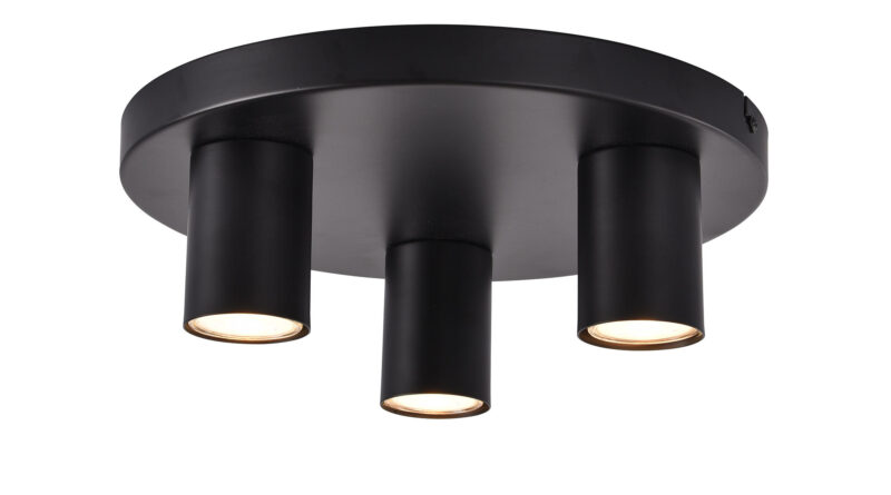 Foto Ylumen Plafondlamp Tag 3 lichts 30 cm zwart