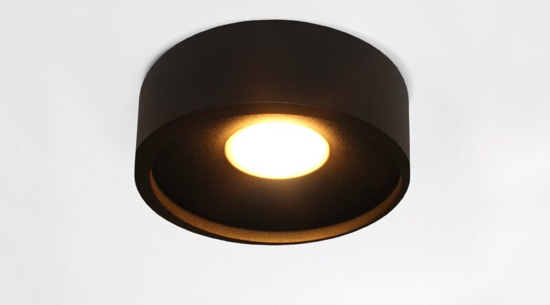 Foto Artdelight Plafondlamp Orlando 14 cm zwart