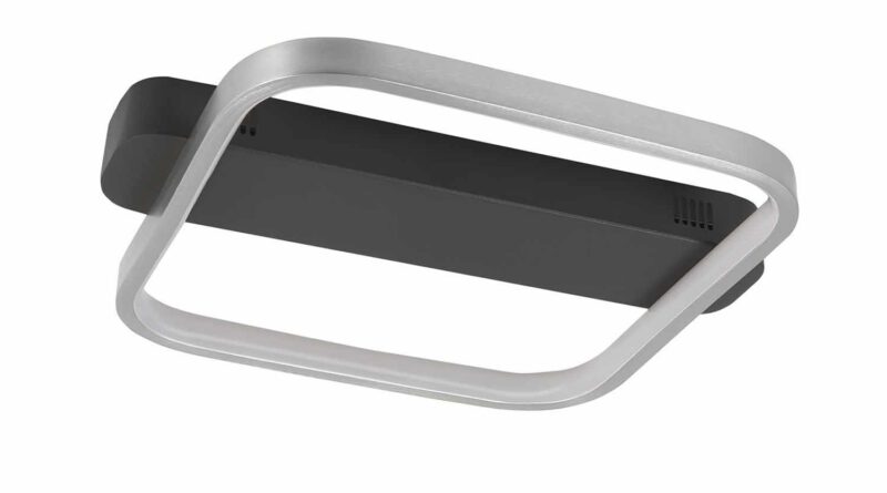 Foto Highlight Plafondlamp Ascona L 36 B 30 cm mat chroom-zwart