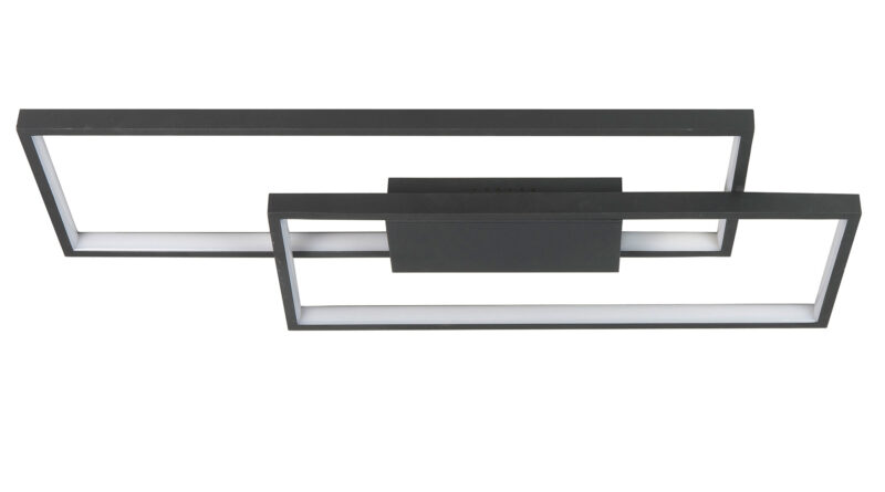 Foto Highlight Plafondlamp Stretto rechthoek L 69 cm B 29 cm zwart