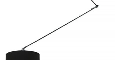 Foto Ylumen Hanglamp Knik met zwarte kap 40 cm zwart