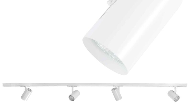 Foto Highlight Railsysteem Trackline 150 cm + 4 cilinder spots wit