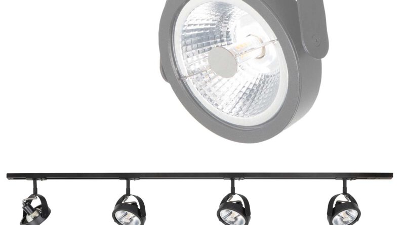 Foto Highlight Railsysteem Trackline 150 cm + 4 Malta spots zwart