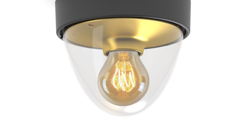 Foto Nowodvorski Buitenlamp Nook 18 cm goud zwart