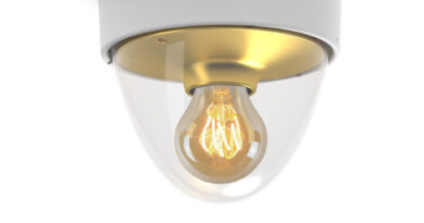 Foto Nowodvorski Buitenlamp Nook 18 cm goud wit