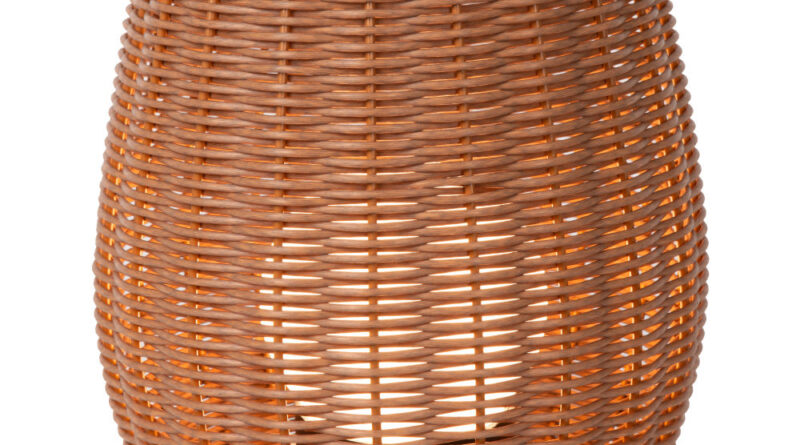 Foto Lucide COLIN IP44 - Oplaadbare Tafellamp Buiten - Accu/Batterij - LED Dimb. - 1x3W 3000K - IP44 - 3 StepDim - Naturel