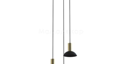 Foto Nowodvorski Hanglamp Hermanos 3 lichts 30 cm zwart - goud