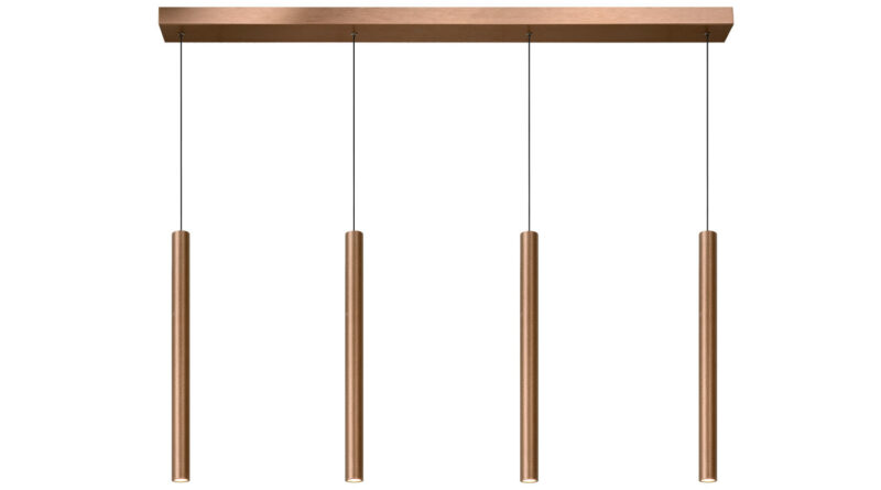 Foto Lucide LORENZ - Hanglamp - LED Dimb. - 4x4W 3000K - Roest bruin