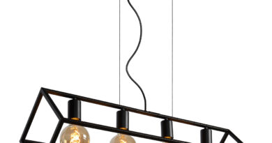 Foto Lucide FABIAN - Hanglamp - 4xE27 - Zwart
