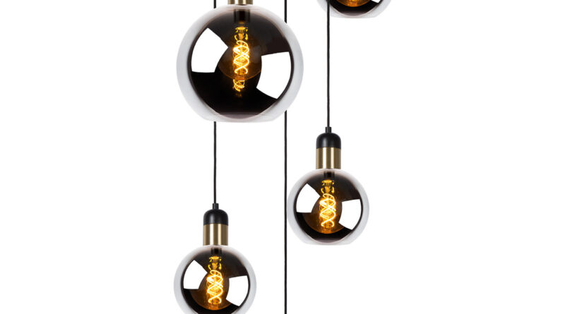 Foto Lucide JULIUS - Hanglamp - 5xE27 - FumÃ©