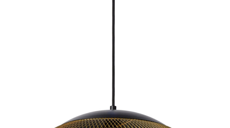 Foto Lucide LUCAS - Hanglamp - 40 cm - 1xE27 - Mat Goud / Messing