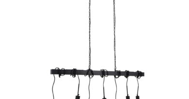 Foto Urban Interiors Hanglamp Blox 7 lichts L 120 cm zwart