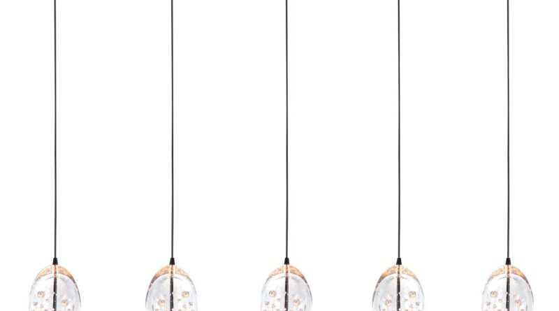 Foto Highlight Hanglamp Clear Egg 5 lichts L 108 cm helder-zwart