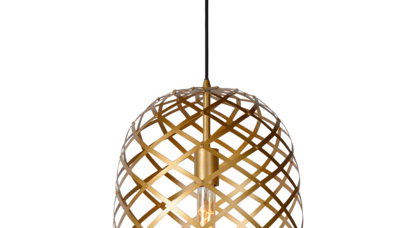 Foto Lucide WOLFRAM - Hanglamp - 32 cm - 1xE27 - Mat Goud / Messing