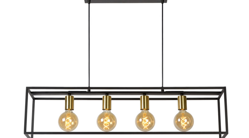 Foto Lucide RUBEN - Hanglamp - 4xE27 - Zwart