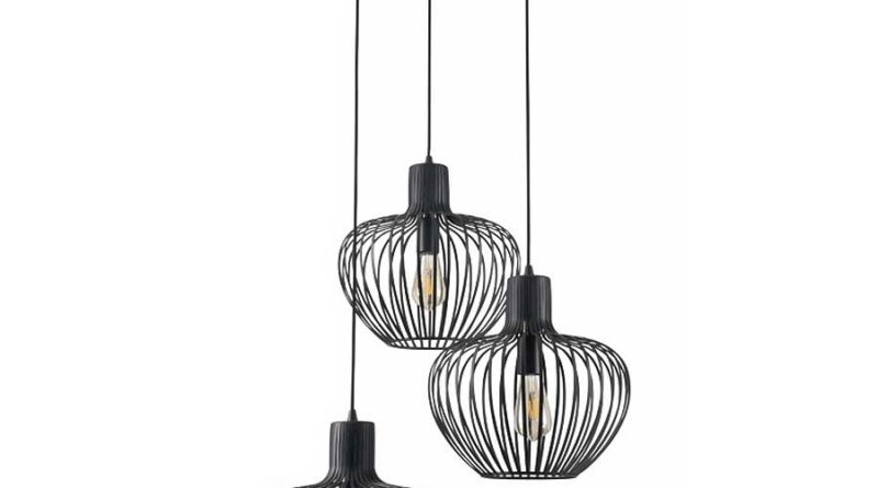 Foto Freelight Hanglamp Arraffone 3 lichts 40 cm zwart