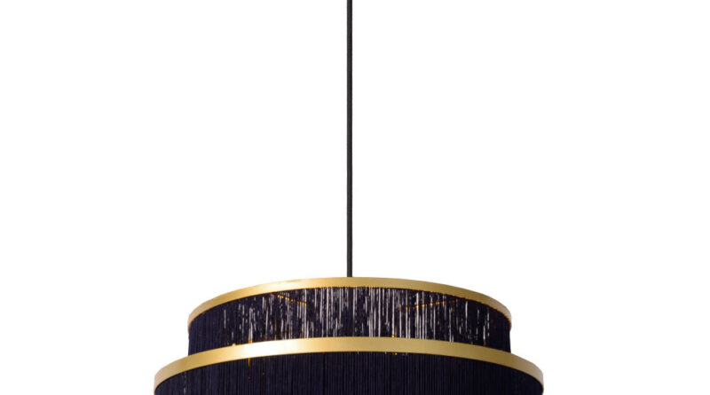 Foto Lucide EXTRAVAGANZA FRILLS - Hanglamp - 42 cm - 1xE27 - Mat Goud / Messing