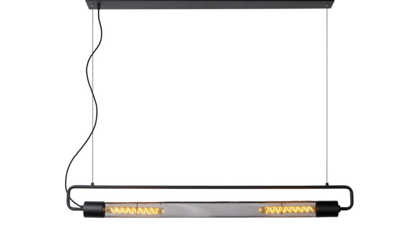 Foto Lucide CALIXT - Hanglamp - 2xE27 - Zwart
