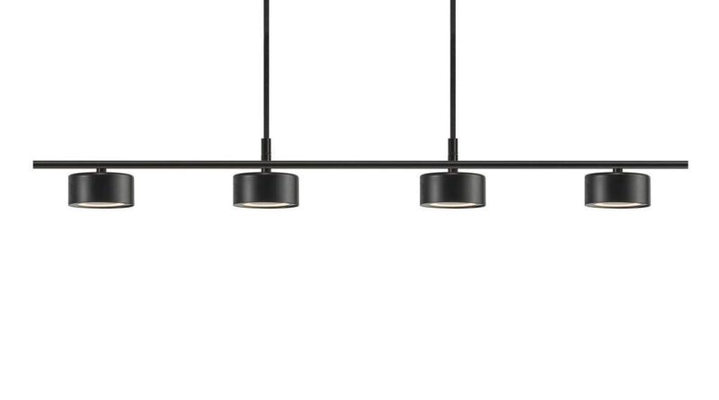 Foto Nordlux Hanglamp Clyde 4 lichts L 115 cm 3 step dim zwart