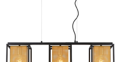 Foto Lucide SANSA - Hanglamp - 3xE27 - Zwart