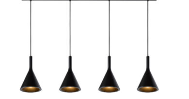 Foto Lucide GIPSY - Hanglamp - 4xE27 - Zwart