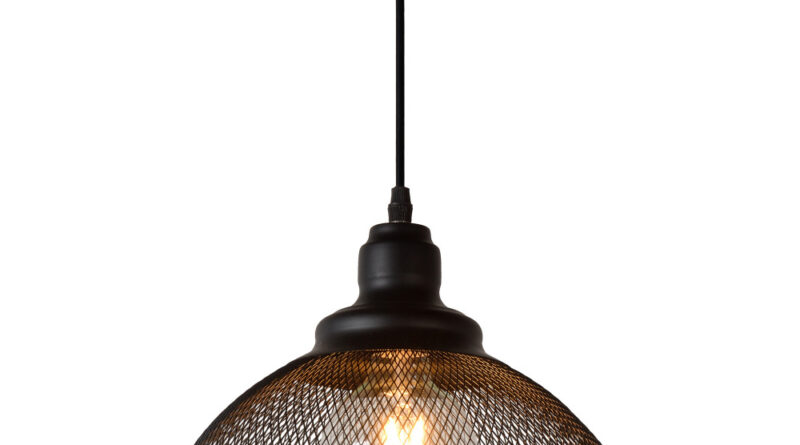 Foto Lucide MESH - Hanglamp - 28 cm - 1xE27 - Zwart