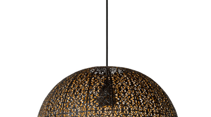 Foto Lucide TAHAR - Hanglamp - 1xE27 - Zwart