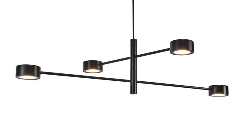 Foto Nordlux Hanglamp Clyde 4 lichts 89 x 89 cm 3 step dim zwart