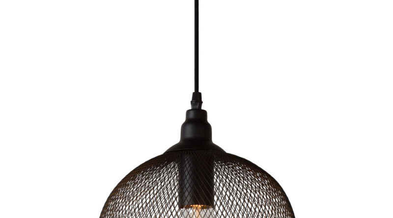 Foto Lucide MESH - Hanglamp - 22 cm - 1xE27 - Zwart