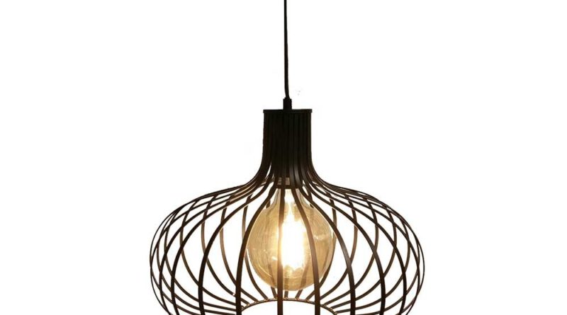 Foto Artdelight Hanglamp Lauren 38 cm zwart