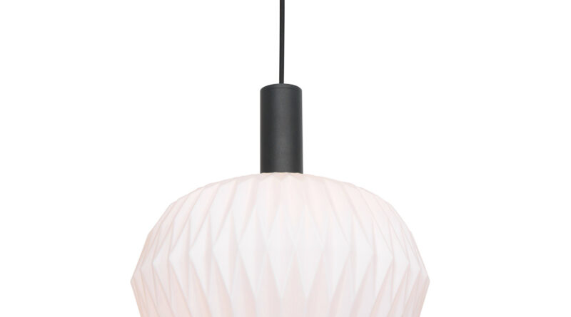 Foto Steinhauer Hanglamp verre nervure 3075zw zwart